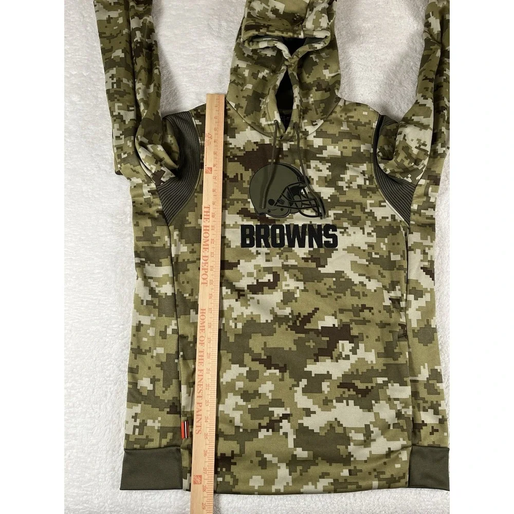 Nike Dri Fit Cleveland Browns Salute to Service Digital Camo Hoodie Men's Sz Med